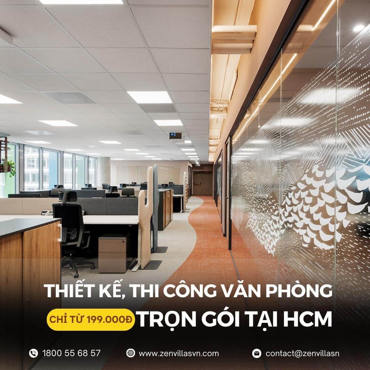 thiết kế thi công văn phòng uy tính quận 7