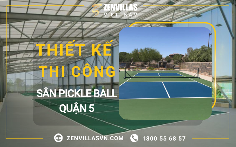 Hình 1: Thiết kế thi công sân pickleball quận 5
