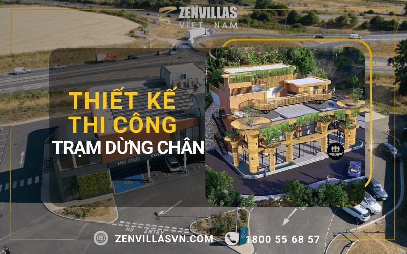 Hình 1: Thiết Kế Thi Công Trạm Dừng Chân